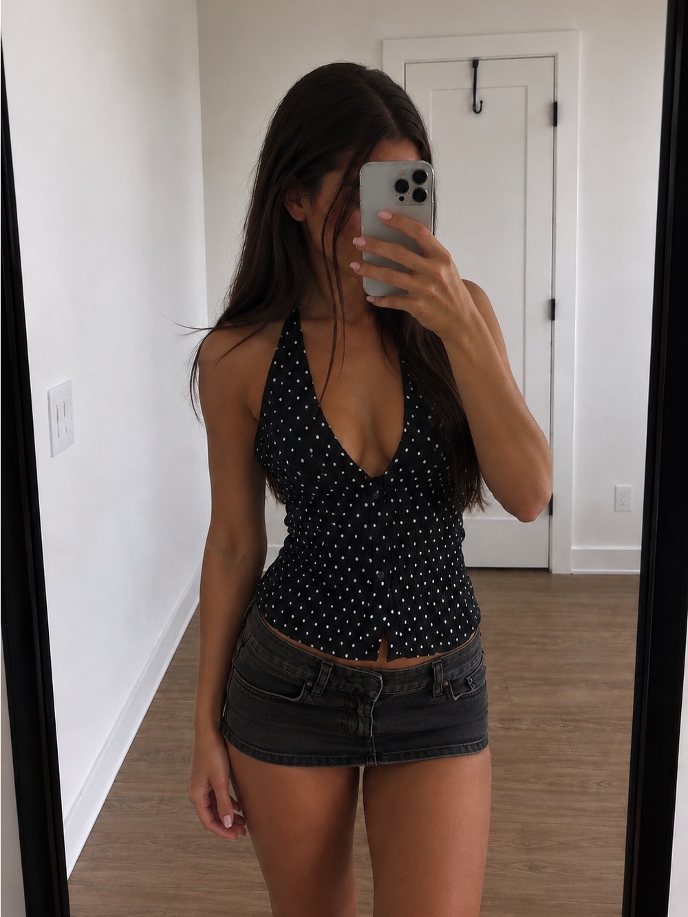 Lioness Brat Polka-Dot Halter Top